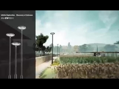 Lâmpadas de jardim solar de mudança de cor RGB LED Lâmpadas de jardim de energia solar 800w Para pátio do quintal