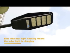6500K 18W LED Solar Power Street Light para exterior com sensor de luz do dia
