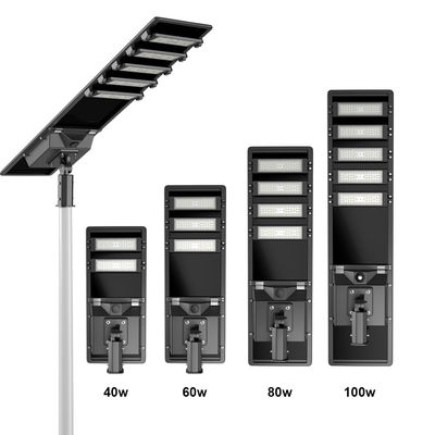 SMD5050 Solar LED Street Light Sensor de movimento Controle remoto 60 Watt Solar Street Light