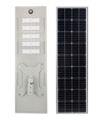 6-8M Altura All In One Luzes solares de rua com Timing Dimming e bateria LifePO4 de 12,8V/42000mAH