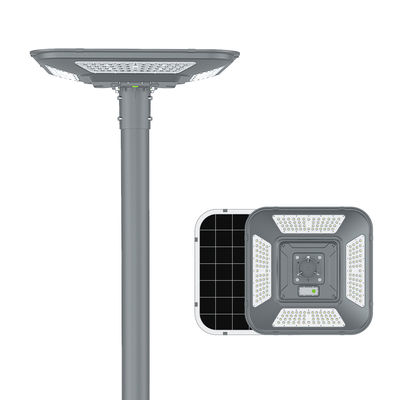 Lâmpada de estrada solar integrada tudo em um Lâmpada de jardim solar Casa de aço galvanizado